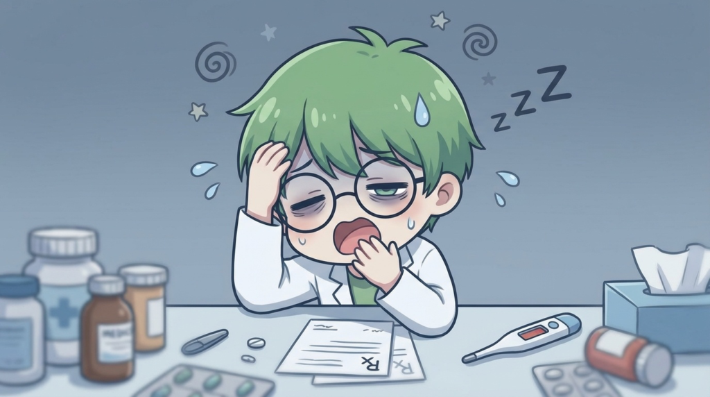 調剤ミス　原因　疲労　写真