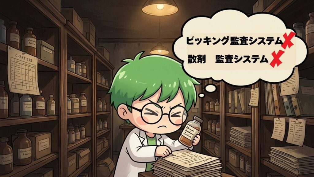 調剤ミス　原因　設備　写真