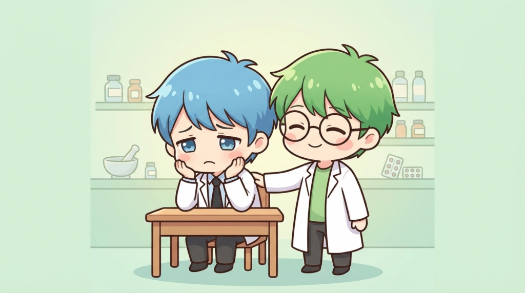 調剤ミス　一人で抱え込む　写真