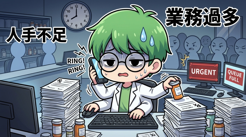 調剤ミス　原因　業務過多　写真