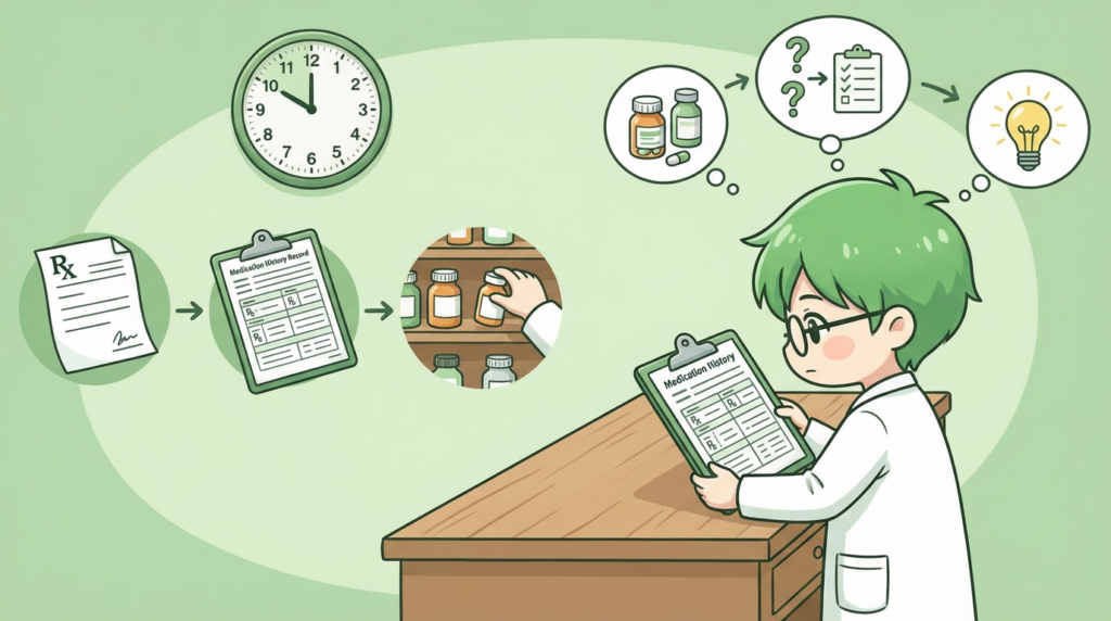 投薬　遅い　対策　事前準備　写真