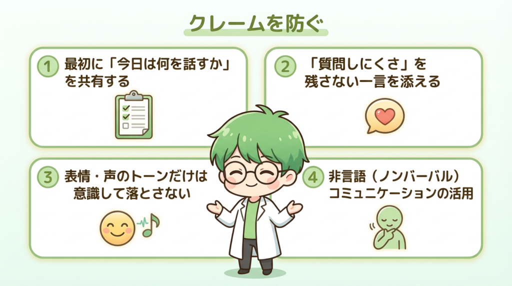 投薬　遅い　クレーム対策　まとめ　写真