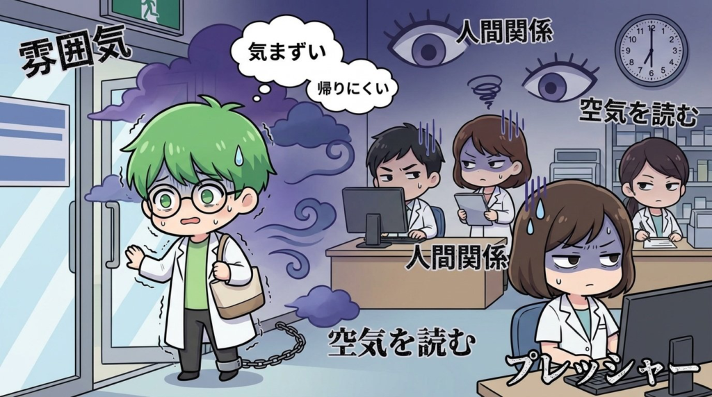 薬剤師　定時に帰れない　原因　環境要因　写真