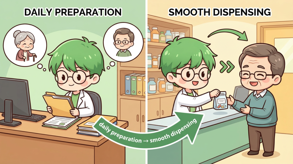 投薬　遅い　対策　患者の把握　写真