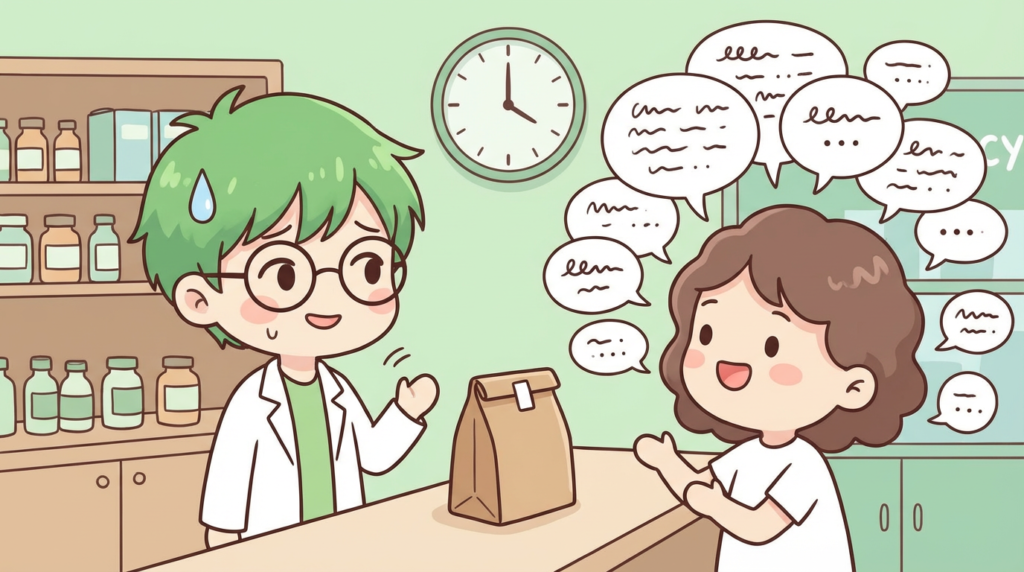 投薬　遅い　原因　切り上げられない　写真