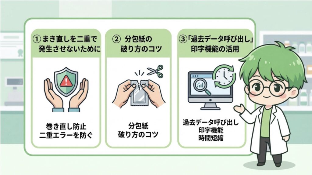 一人薬剤師 一包化 リカバリー まとめ 写真