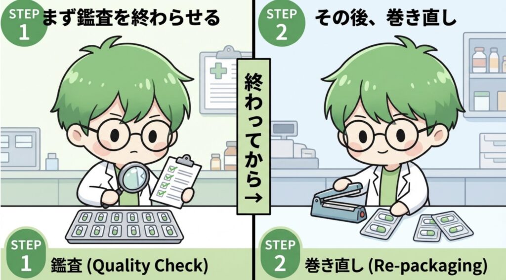 一人薬剤師 一包化 リカバリー タスク分け 写真