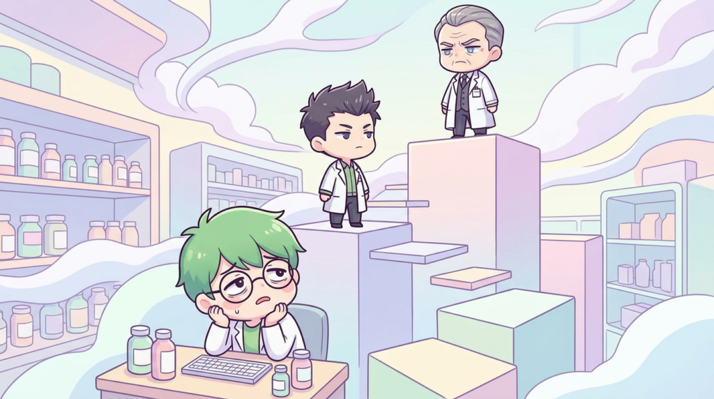 薬剤師　会社の問題　見切り　上司　画像