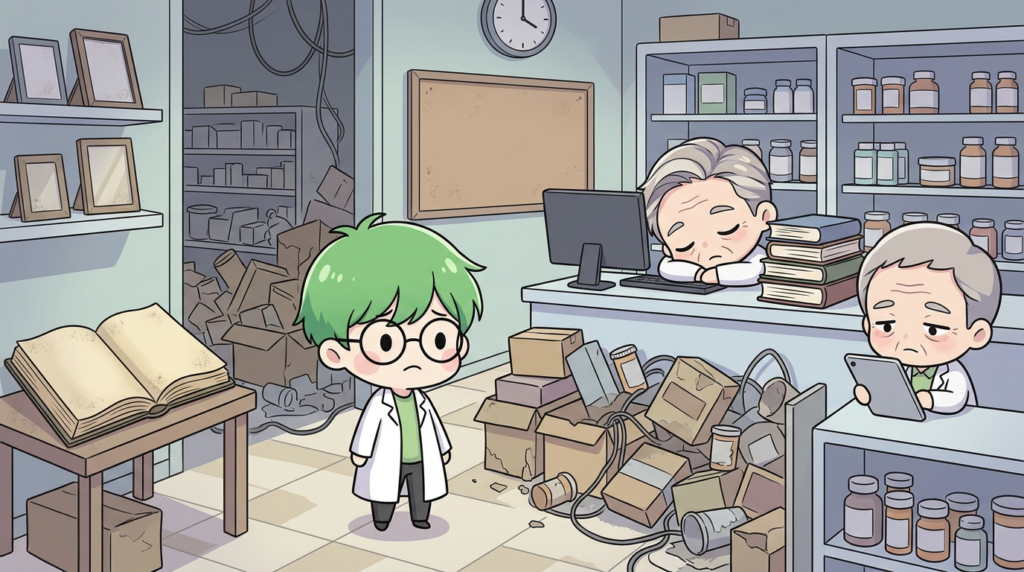 薬剤師　会社の問題　見切り　成長　画像