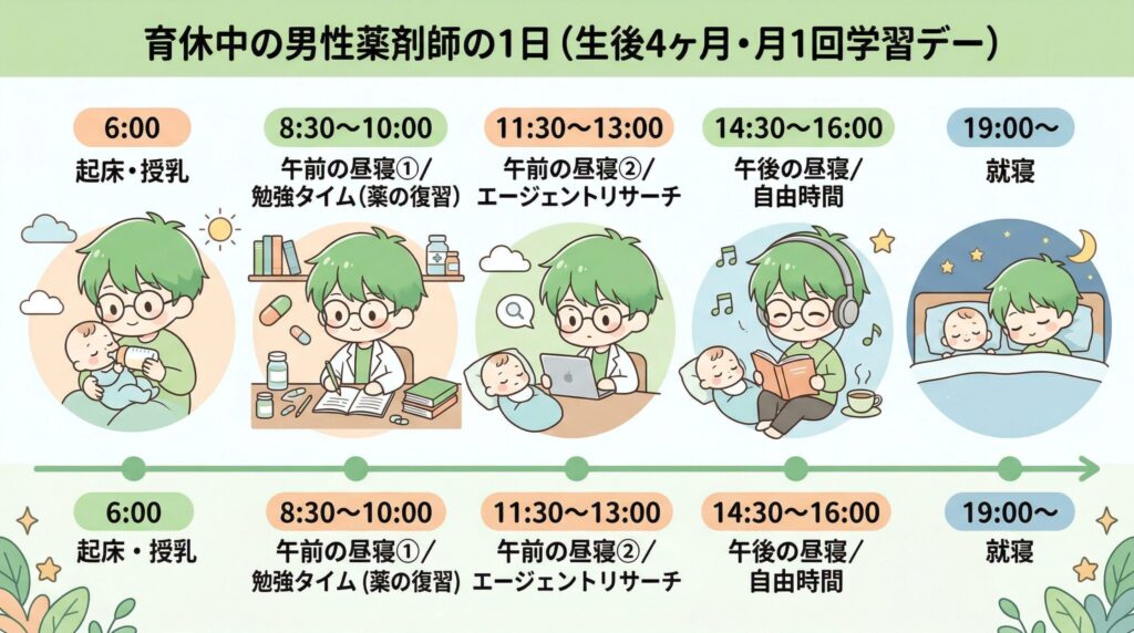 育休　男性薬剤師　スケジュール　はじめ　写真