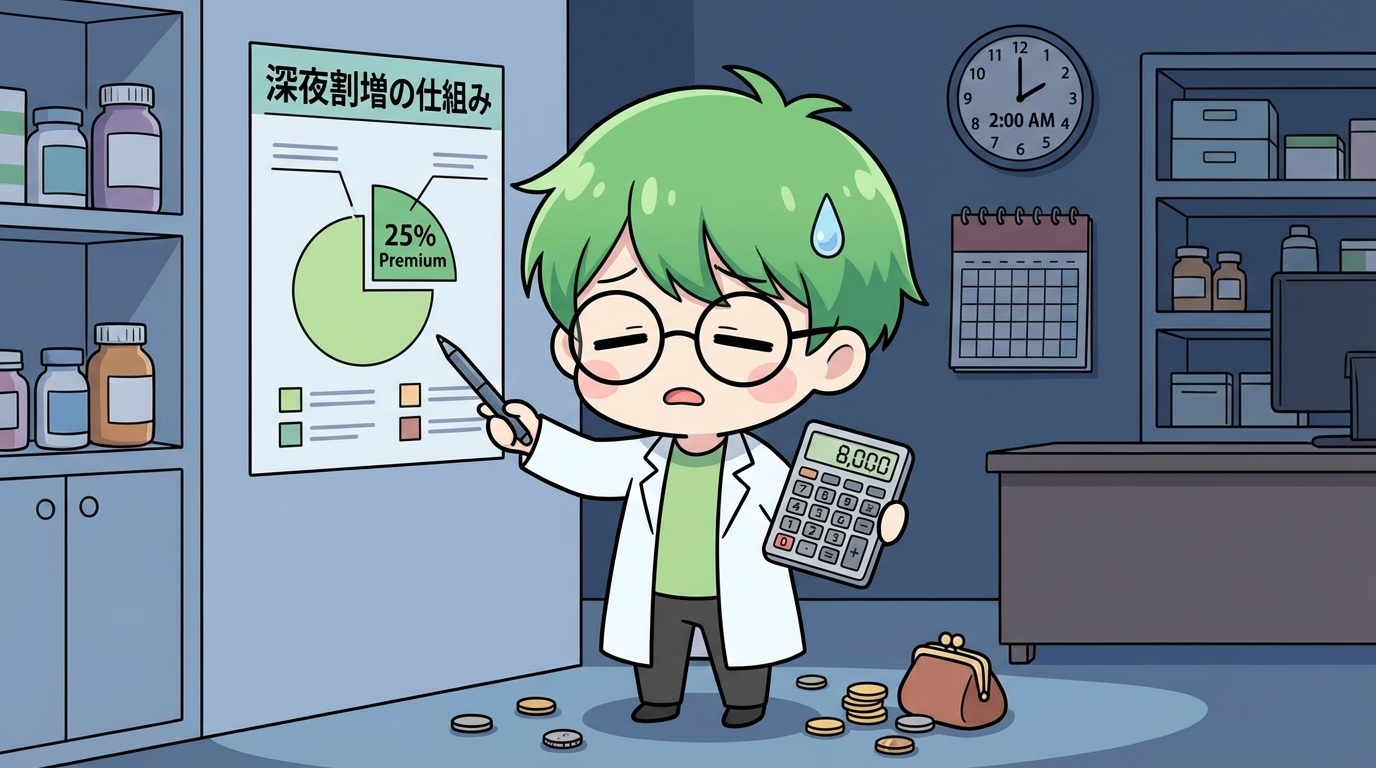 薬剤師　夜勤　給料　時間　写真