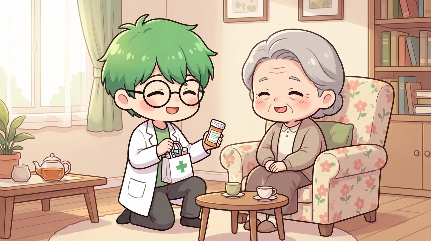 薬剤師　夜勤　対策　訪問　写真