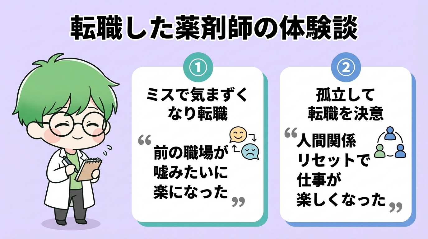 薬剤師　気まずい　転職　体験談　まとめ　写真