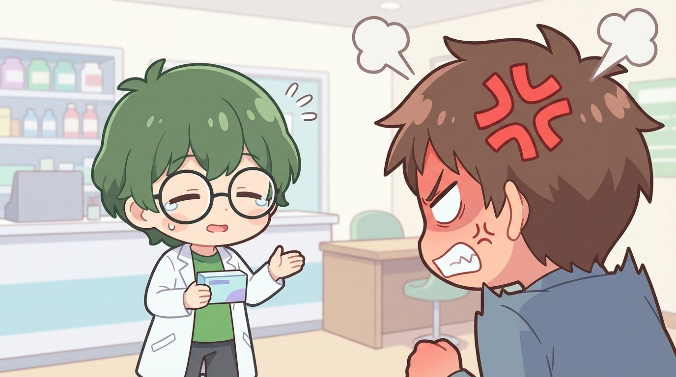 薬の説明を丁寧にしただけでキレられる