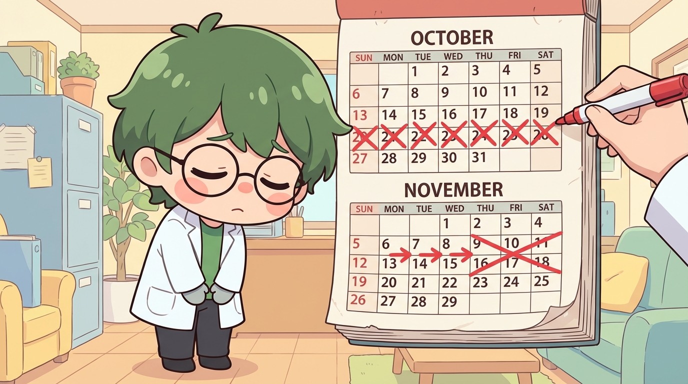 希望日に取れない・時期をずらされる