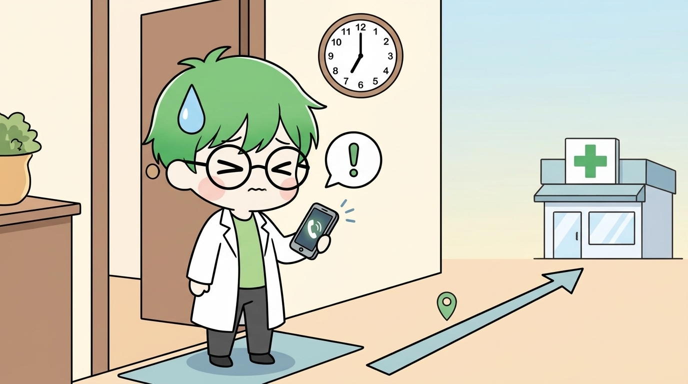 朝に急なヘルプ依頼の電話を受ける薬剤師