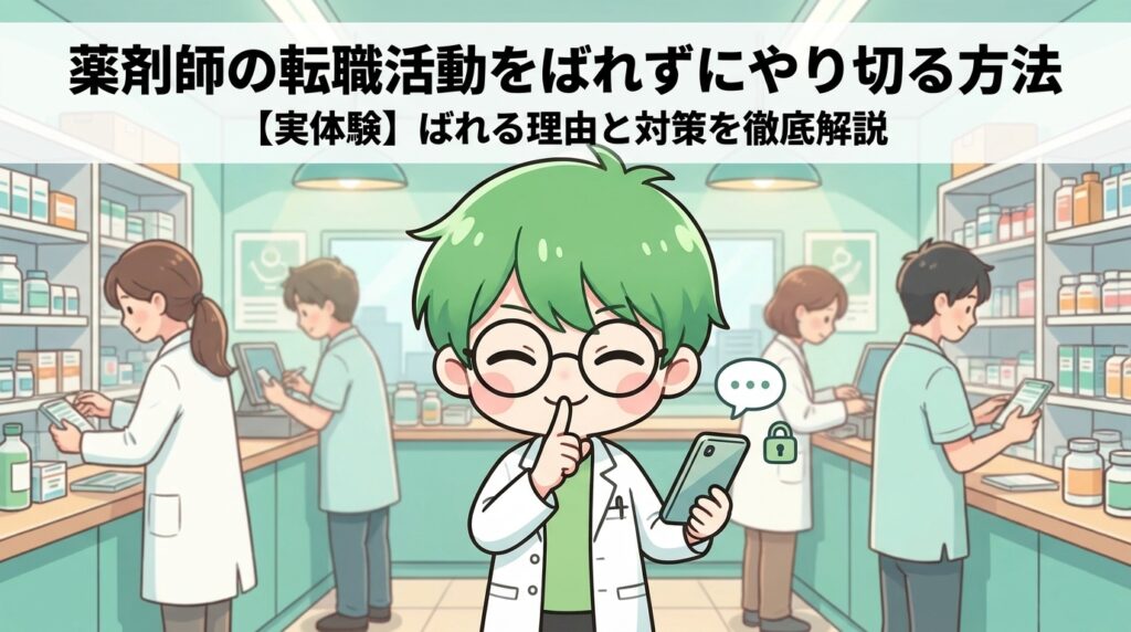 薬剤師の転職活動をばれずにやり切る方法｜ばれる理由と対策を徹底解説