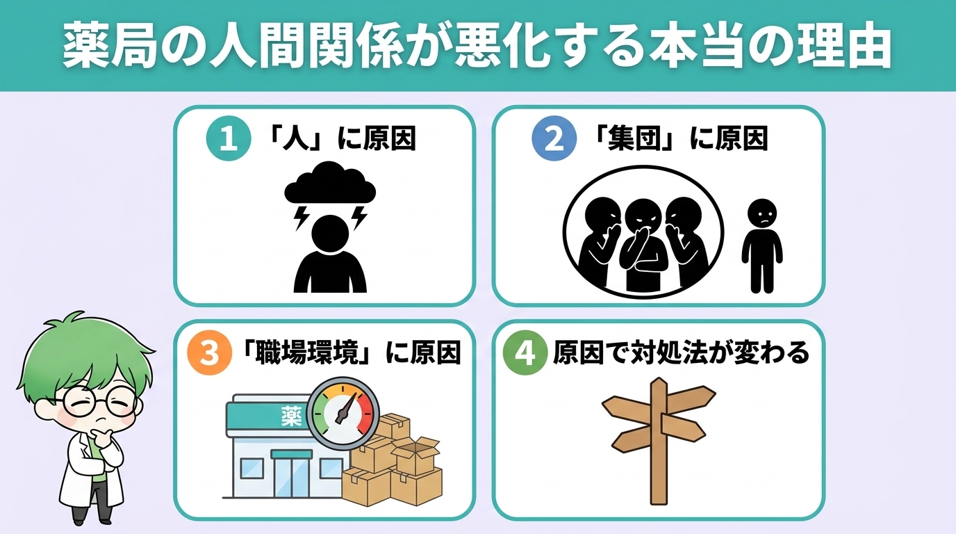 薬局の人間関係が悪化する本当の理由 人・集団・職場環境
