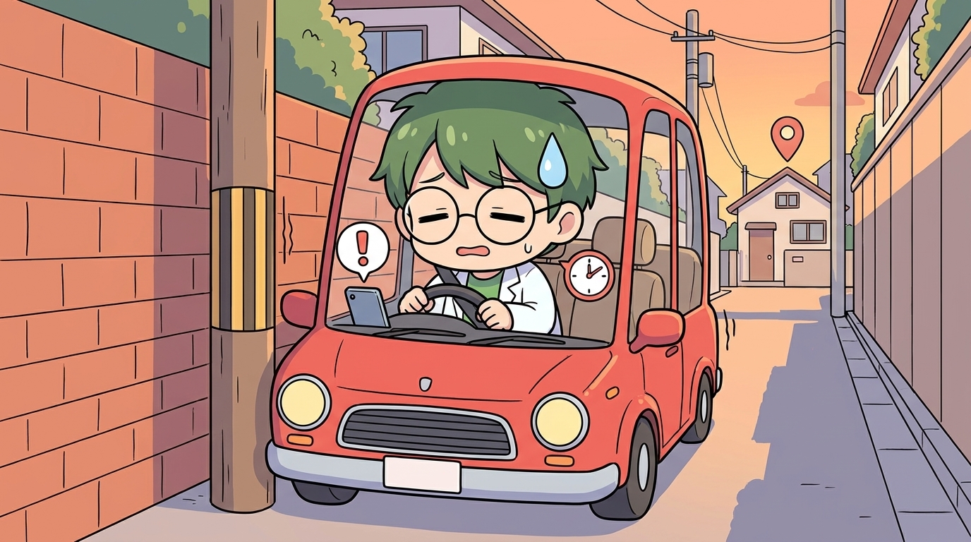 個人在宅の移動と駐車で消耗する薬剤師