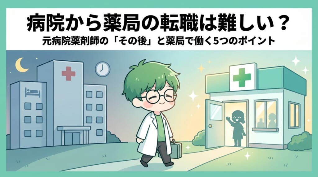 病院から薬局の転職は難しい？元病院薬剤師の「その後」と薬局で働くときの5つのポイント