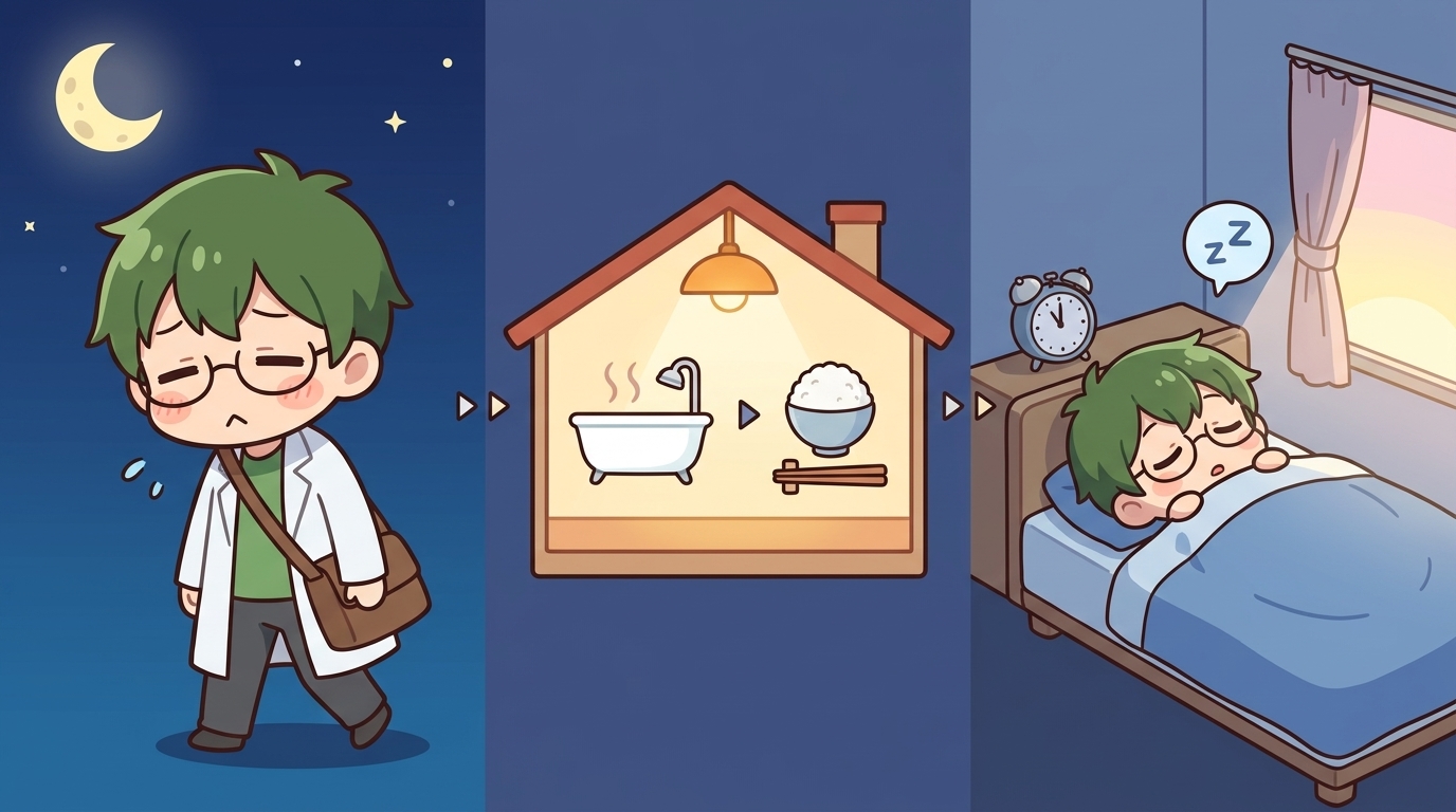 遅番の日は帰って寝るだけの生活になる薬剤師