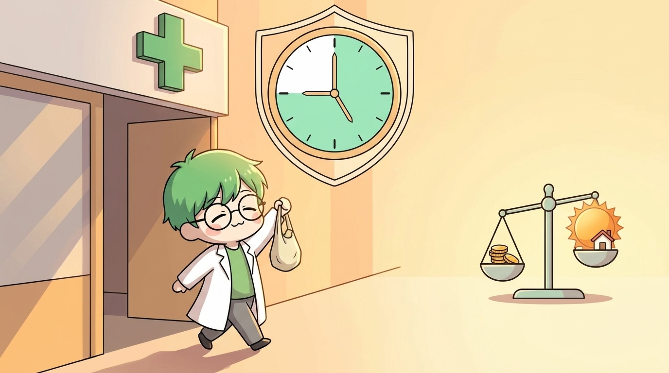 8時間固定シフトの働き方を選んで明るいうちに帰る薬剤師